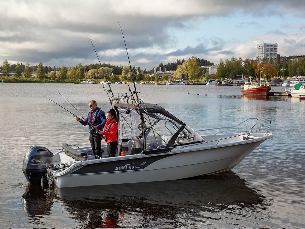 Suvi Duo 63  Fisher on hyvin varusteltu vene kalastukseen